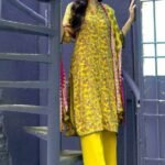 Gul Ahmed 3PC Digital Printed Dobby Linen Unstitched Suit LT-32022 A