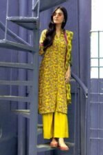 Gul Ahmed 3PC Digital Printed Dobby Linen Unstitched Suit LT-32022 A - Image 5