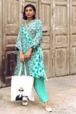 Gul Ahmed 3PC Digital Printed Dobby Linen Unstitched Suit LT-32022 B - Image 3