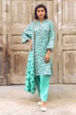 Gul Ahmed 3PC Digital Printed Dobby Linen Unstitched Suit LT-32022 B.