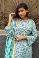 Gul Ahmed 3PC Digital Printed Dobby Linen Unstitched Suit LT-32022 B - Image 4
