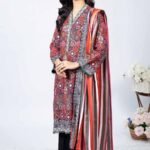 Gul Ahmed 3PC Digital Printed Linen Unstitched Suit WNS-32217 A