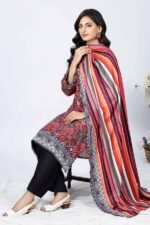 Gul Ahmed 3PC Digital Printed Linen Unstitched Suit WNS-32217 A - Image 4