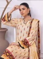 Gul Ahmed 3PC Digital Printed Linen Unstitched Suit WNS-32228 A - Image 2