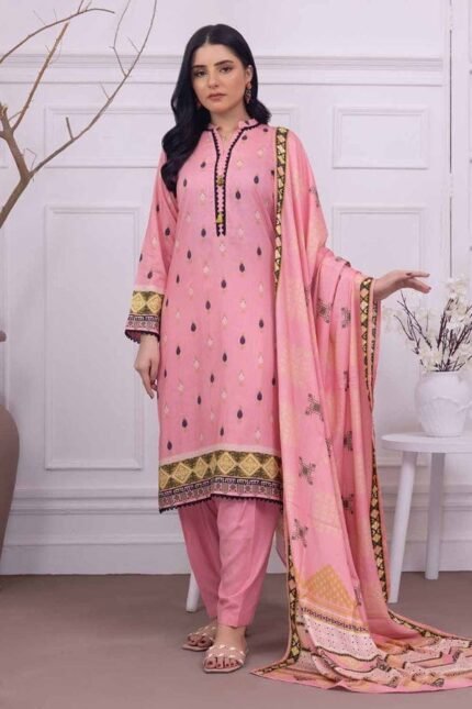 Gul Ahmed 3PC Digital Printed Linen Unstitched Suit WNS-32228 B