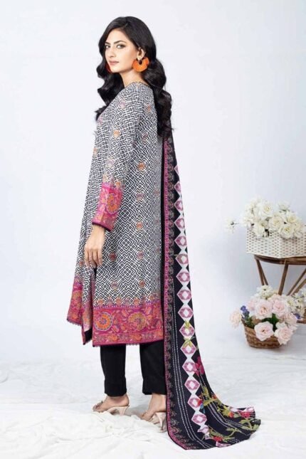 Gul Ahmed 3PC Digital Printed Linen Unstitched Suit WNS-32229 A