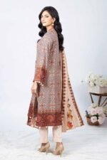 Gul Ahmed 3PC Digital Printed Linen Unstitched Suit WNS-32229 B - Image 5