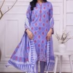 Gul Ahmed 3PC Digital Printed Linen Unstitched Suit WNS-32231 A