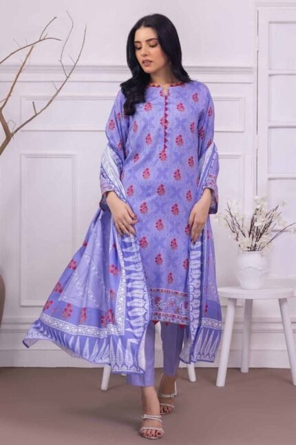 Gul Ahmed 3PC Digital Printed Linen Unstitched Suit WNS-32231 A