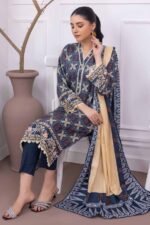 Gul Ahmed 3PC Digital Printed Linen Unstitched Suit WNS-32231 B - Image 3