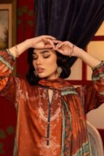 Gul Ahmed 3PC Digital Printed Twill Linen Unstitched Suit LT-32025