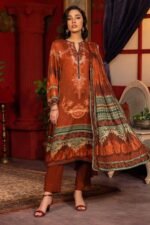 Gul Ahmed 3PC Digital Printed Twill Linen Unstitched Suit LT-32025 - Image 3