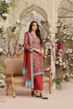 Unstitched 3 Piece Digital Printed Lawn